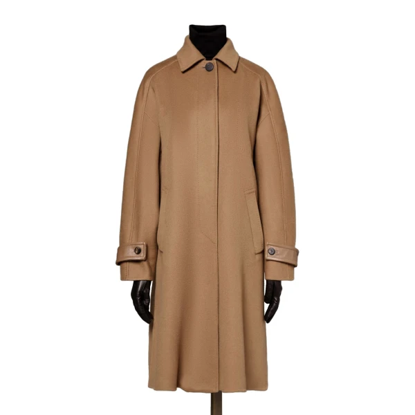 Max Mara Zebra Cashmere Shirt Coat in Hazelnut Brown | Wool Coat | Luxury Shoes 