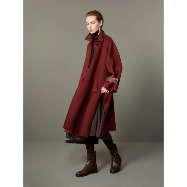 Max Mara Zebra Cashmere Shirt Coat in Rust | Wool Coat | Luxury Shoes 