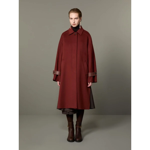 Max Mara Zebra Cashmere Shirt Coat in Rust | Wool Coat | Luxury Shoes 