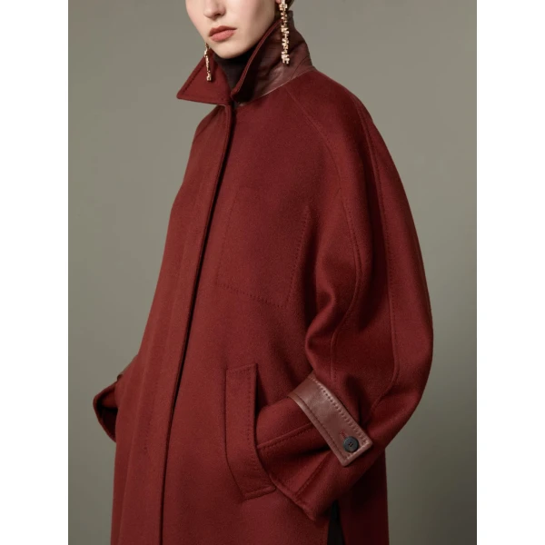 Max Mara Zebra Cashmere Shirt Coat in Rust | Wool Coat | Luxury Shoes 