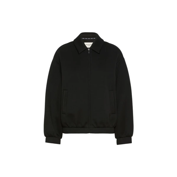 Max Mara Zebra Scuba Jersey Bomber Jacket in Black | Blazers | Luxury Shoes 