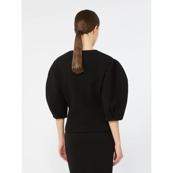Max Mara Zero Jacquard Jersey Jacket in Black | Blazers | Luxury Shoes 