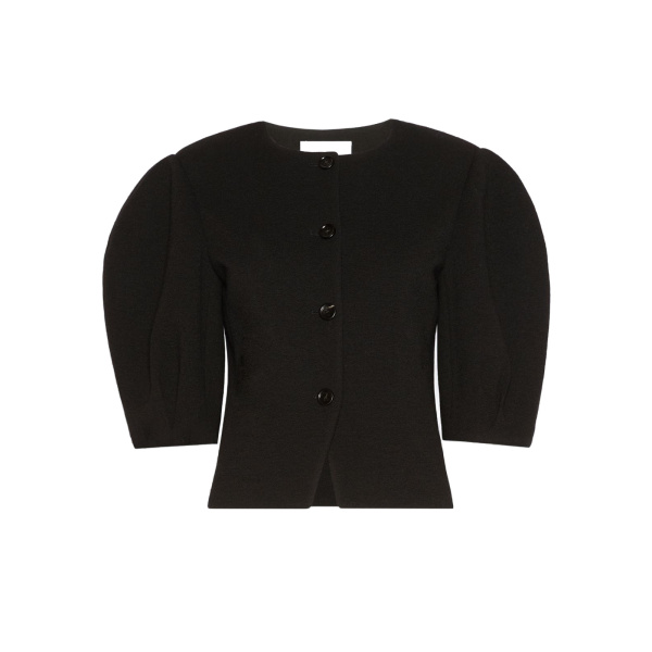 Max Mara Zero Jacquard Jersey Jacket in Black | Blazers | Luxury Shoes 