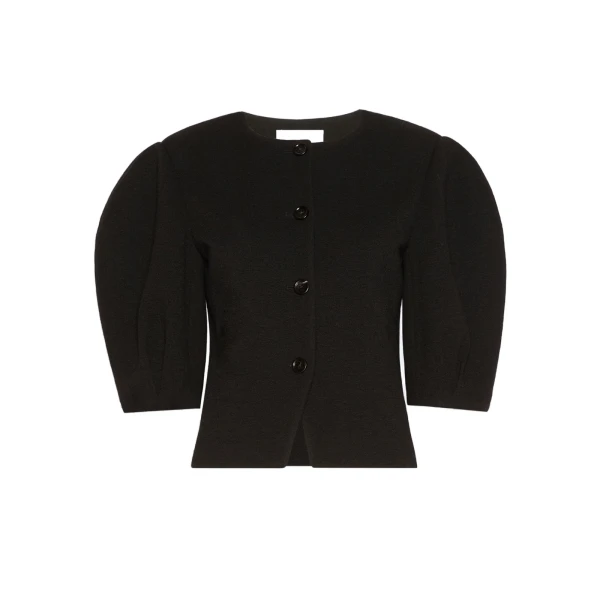 Zero Jacquard Jersey Jacket in Black