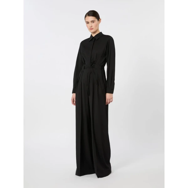 Max Mara Zigrino Pure Wool Jumpsuit in Black | Jumpsuit | Luxury Shoes 