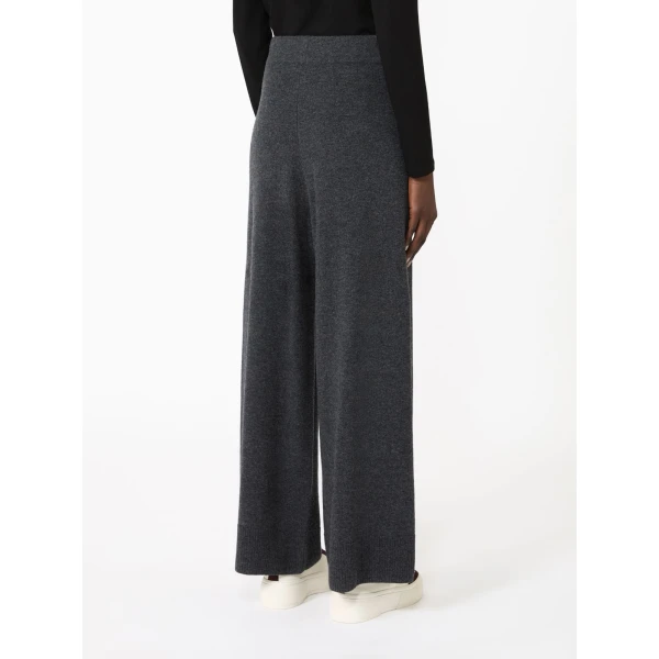 Max Mara Zinco Wool and Cashmere Knit Trousers in Dark Grey | Sweatpants | Luxury Shoes 