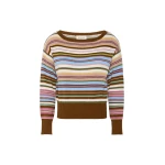 Max Mara Zinnia Cotton Boat-Neck Jumper in Multicolour | Sweaters | Luxury Shoes 