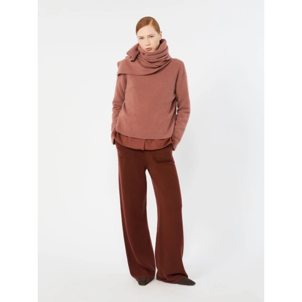 Max Mara Zodiaco Relaxed Cashmere Sweater in Dark Pink | Sweaters | Luxury Shoes 