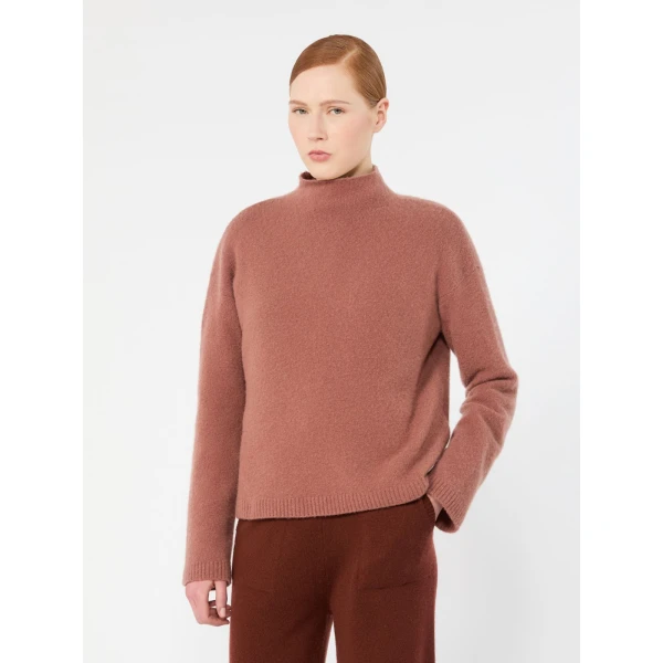 Max Mara Zodiaco Relaxed Cashmere Sweater in Dark Pink | Sweaters | Luxury Shoes 