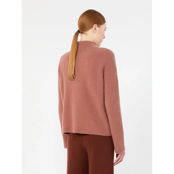 Max Mara Zodiaco Relaxed Cashmere Sweater in Dark Pink | Sweaters | Luxury Shoes 