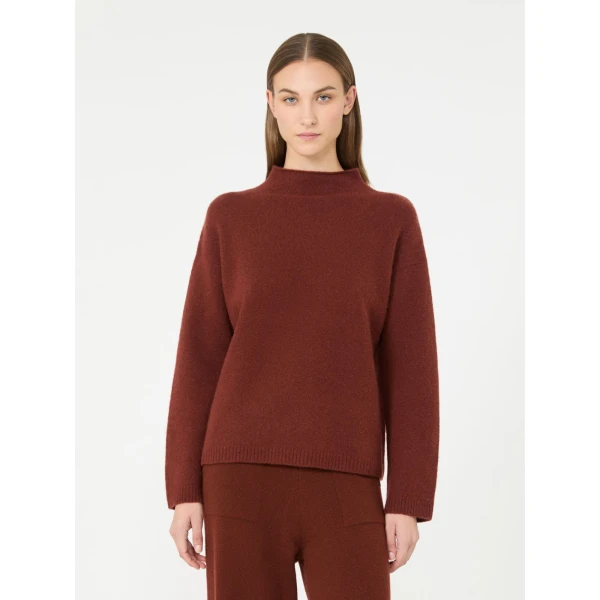 Max Mara Zodiaco Relaxed Cashmere Sweater in Rust | Sweaters | Luxury Shoes 
