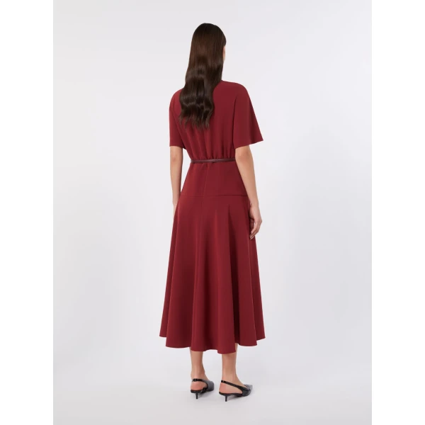 Max Mara Zorro Long Cady Gown in Ruby | Evening Gowns | Luxury Shoes 