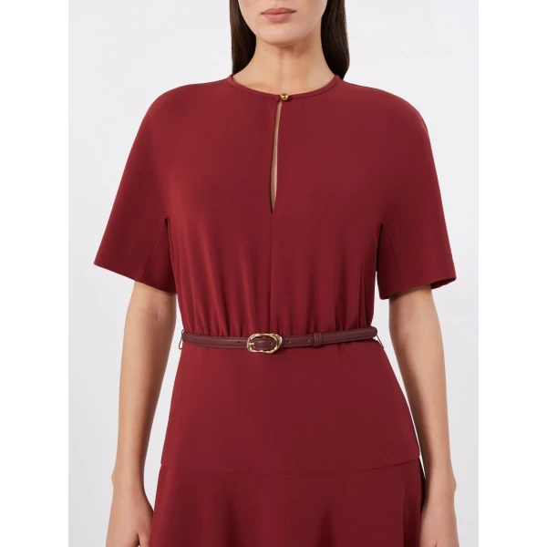 Max Mara Zorro Long Cady Gown in Ruby | Evening Gowns | Luxury Shoes 