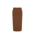 Max Mara Zucca Wool and Cashmere Pencil Skirt in Tobacco | Pencil Skirts | Luxury Shoes 