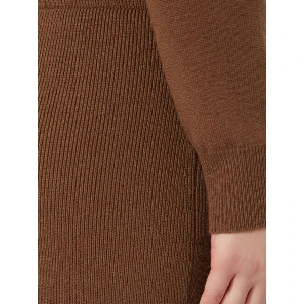 Max Mara Zucca Wool and Cashmere Pencil Skirt in Tobacco | Pencil Skirts | Luxury Shoes 