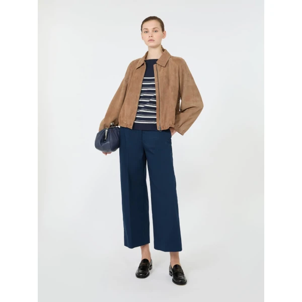 Max Mara Zuppa Suede Jacket in Beige | Leather Jackets | Luxury Shoes 