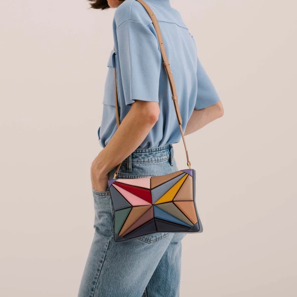 Mlouye Atlas Bag in Shark | Shoulder & Crossbody Bags | Luxury Shoes 