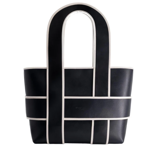 Checker Tote XL in Black