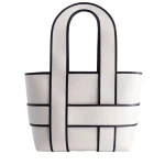 Mlouye Checker Tote XL in Off White | Totes & Top-Handle Bags | Luxury Shoes 