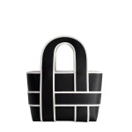 Mlouye Checker Tote in Black | Totes & Top-Handle Bags | Luxury Shoes 