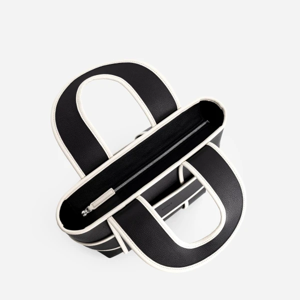Mlouye Checker Tote in Black | Totes & Top-Handle Bags | Luxury Shoes 