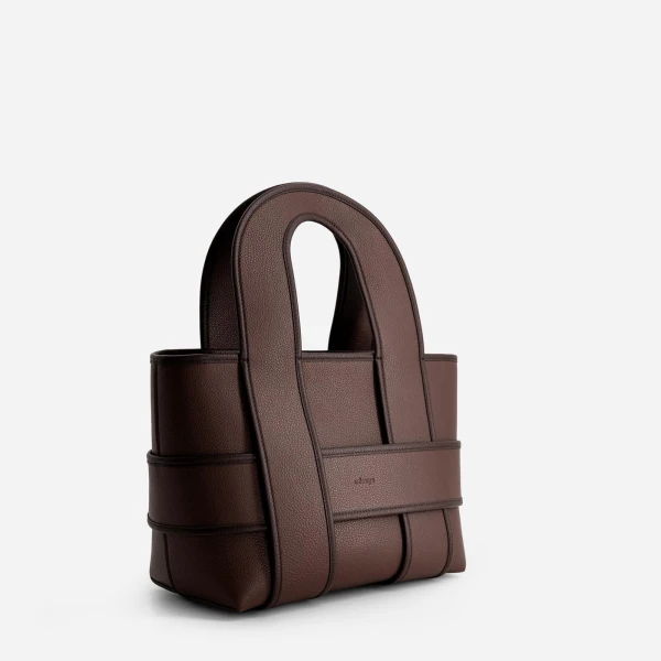 Mlouye Checker Tote in Espresso | Totes & Top-Handle Bags | Luxury Shoes 
