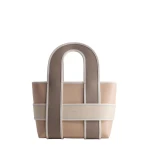 Mlouye Checker Tote in Meringue | Totes & Top-Handle Bags | Luxury Shoes 