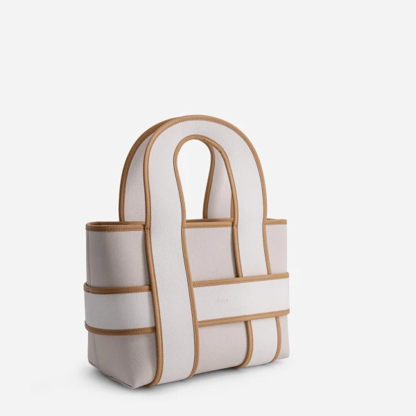 Mlouye Checker Tote in Milky | Totes & Top-Handle Bags | Luxury Shoes 