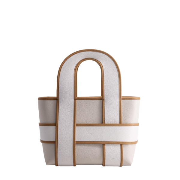 Mlouye Checker Tote in Milky | Totes & Top-Handle Bags | Luxury Shoes 
