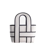 Mlouye Checker Tote in Off White | Totes & Top-Handle Bags | Luxury Shoes 