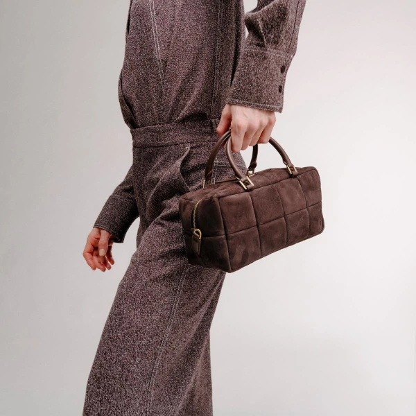 Mlouye Grid Bag in White | Shoulder & Crossbody Bags | Luxury Shoes 