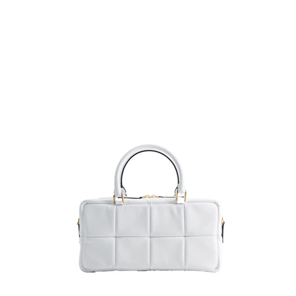 Mlouye Grid Bag in White | Shoulder & Crossbody Bags | Luxury Shoes 