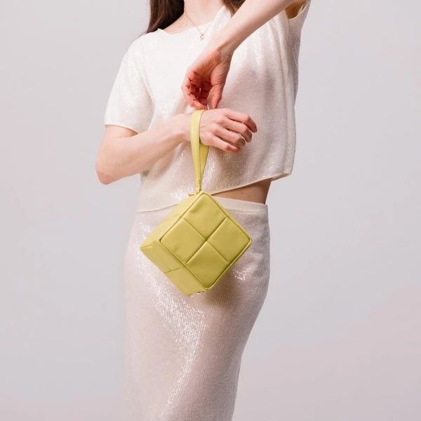 Mlouye Grid Clutch in Naplak Black | Clutch Bags | Luxury Shoes 