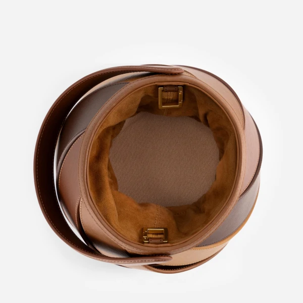 Mlouye Helix Bag in Praline | Shoulder & Crossbody Bags | Luxury Shoes 