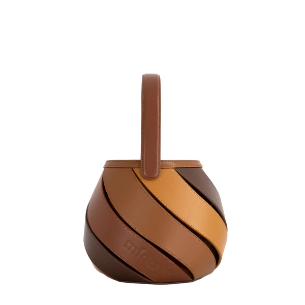 Mlouye Helix Bag in Praline | Shoulder & Crossbody Bags | Luxury Shoes 