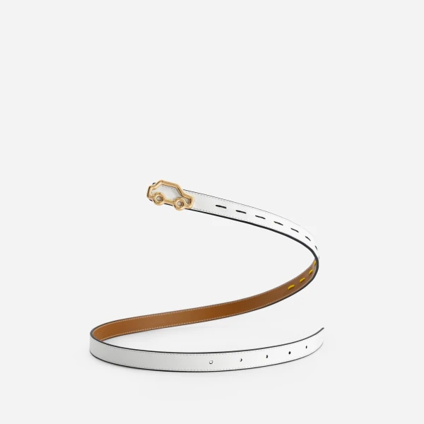Mlouye Hit the Road Belt in Canyon and White with Gold Buckle | Belts | Luxury Shoes 
