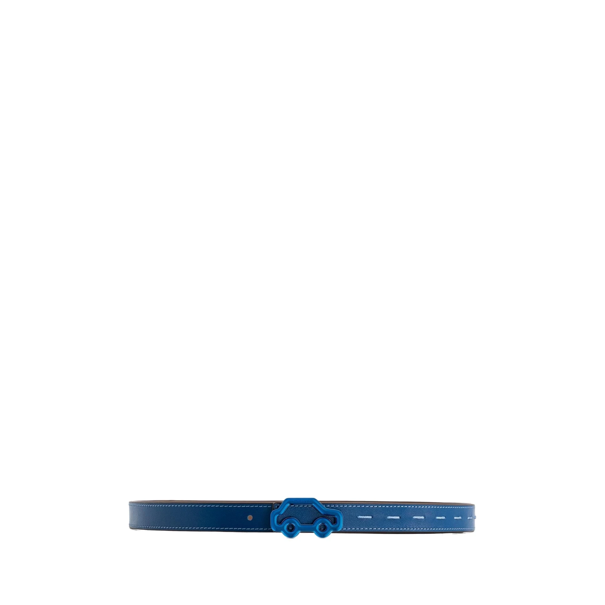 Mlouye Hit the Road Belt in Reef and Chocolate with Blue Buckle Mlouye Hit the Road Belt in Reef and Chocolate with Blue Buckle | Belts | Luxury Shoes