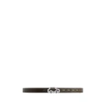 Mlouye Hit the Road Belt in Truffle Green and Canyon with Silver Buckle | Belts | Luxury Shoes 