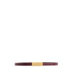 Mlouye Isla Belt in Bordeaux with Gold Buckle | Belts | Luxury Shoes 