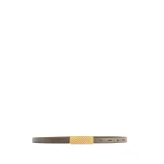 Mlouye Isla Belt in Etoupe with Gold Buckle | Belts | Luxury Shoes 