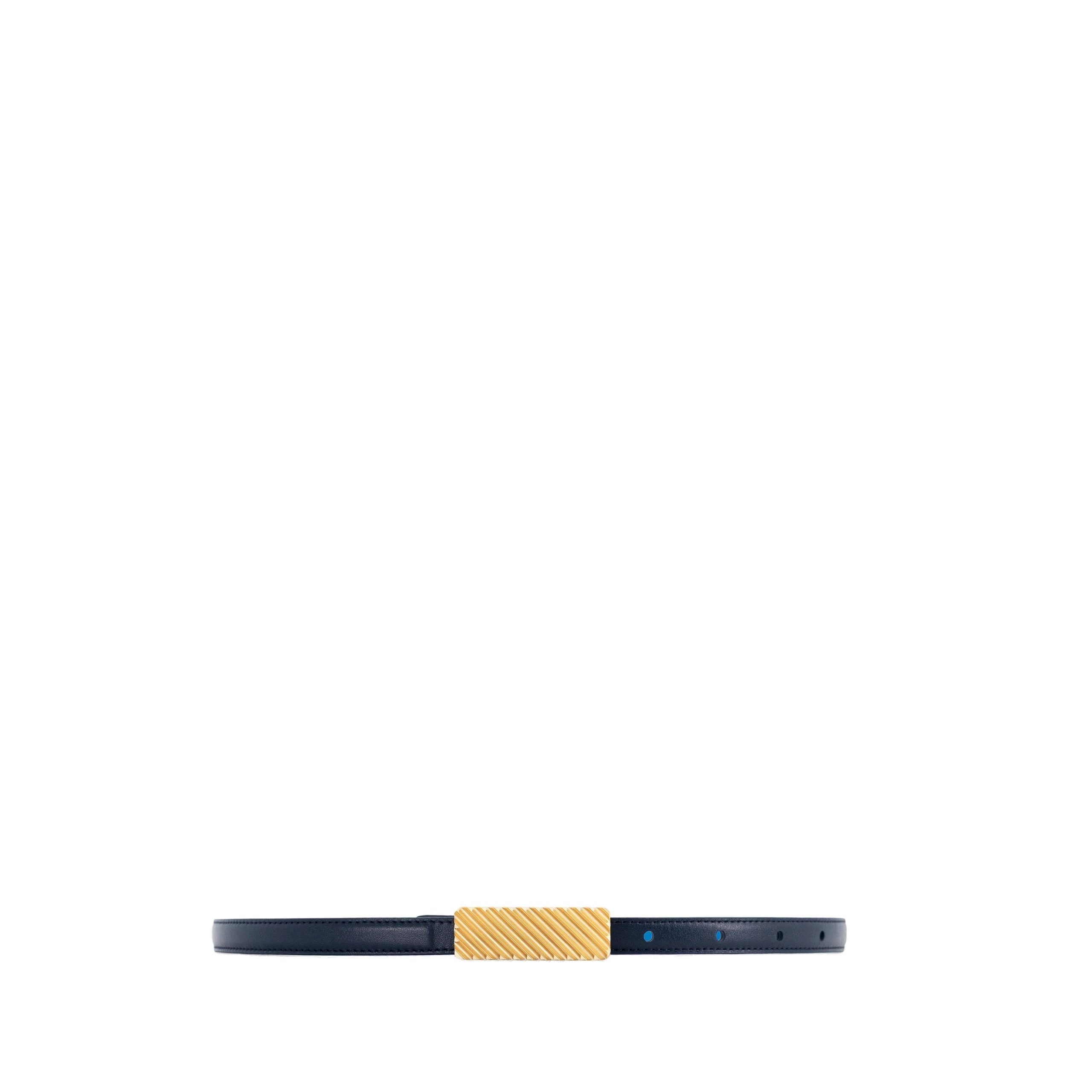 Mlouye Isla Belt in Navy with Gold Buckle Mlouye Isla Belt in Navy with Gold Buckle | Belts | Luxury Shoes