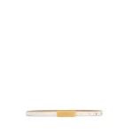 Mlouye Isla Belt in Off White with Gold Buckle | Belts | Luxury Shoes 