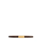 Mlouye Isla Belt in Praline with Gold Buckle | Belts | Luxury Shoes 