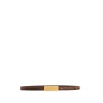 Mlouye Isla Belt in Suede Espresso with Gold Buckle | Belts | Luxury Shoes 