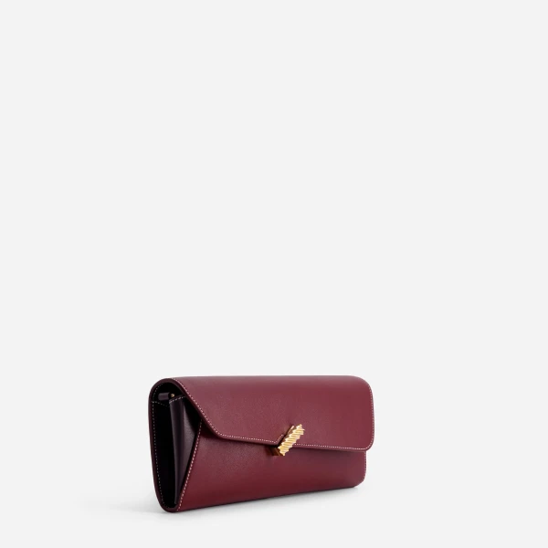 Mlouye Isla Grab Purse in Bordeaux | Shoulder & Crossbody Bags | Luxury Shoes 