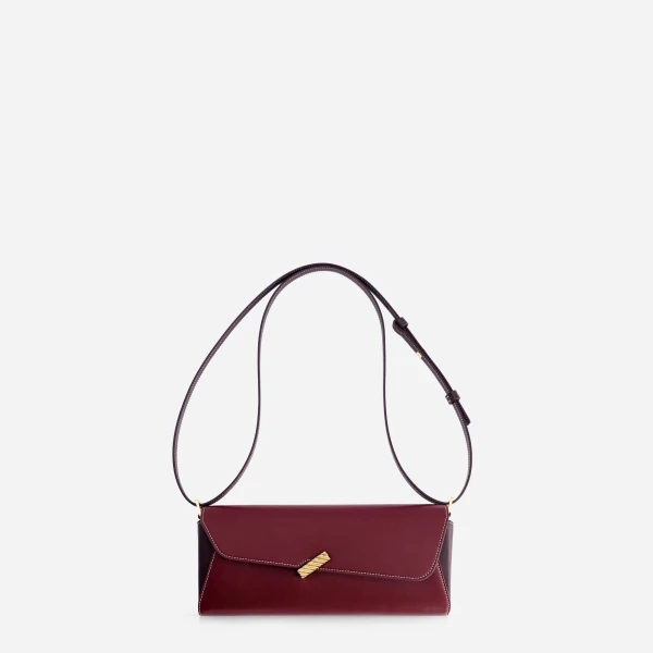 Mlouye Isla Grab Purse in Bordeaux | Shoulder & Crossbody Bags | Luxury Shoes 