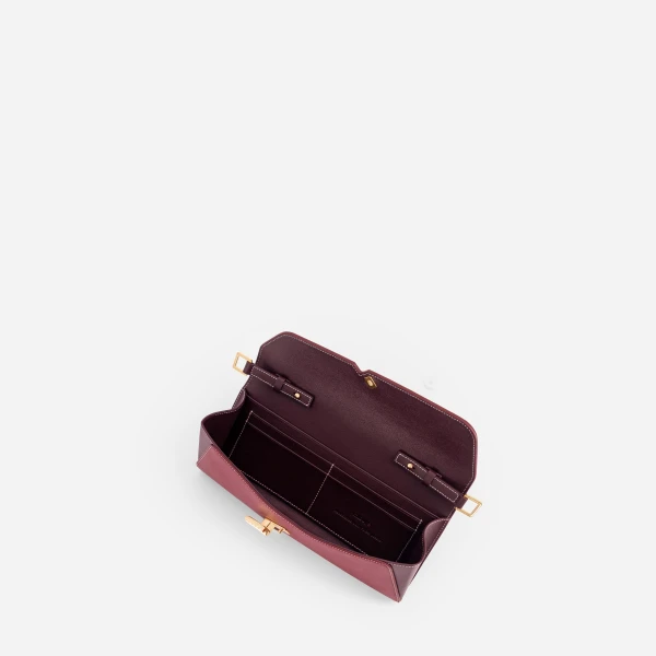 Mlouye Isla Grab Purse in Bordeaux | Shoulder & Crossbody Bags | Luxury Shoes 