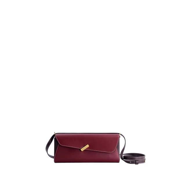Mlouye Isla Grab Purse in Bordeaux | Shoulder & Crossbody Bags | Luxury Shoes 