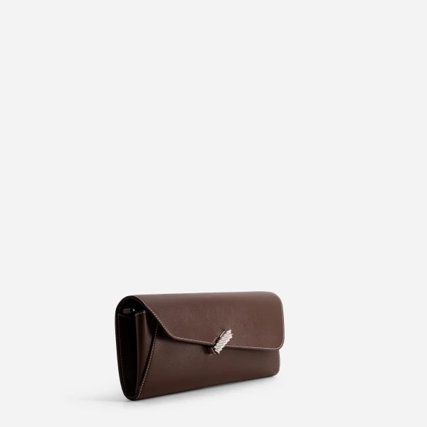 Mlouye Isla Grab Purse in Espresso | Shoulder & Crossbody Bags | Luxury Shoes 