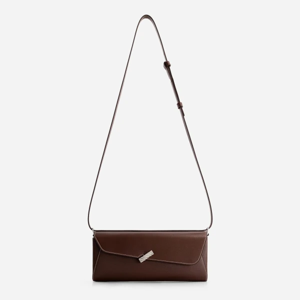 Mlouye Isla Grab Purse in Espresso | Shoulder & Crossbody Bags | Luxury Shoes 